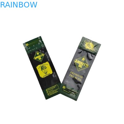 Shenzhen Tedarikçi Mini Poşet Altın Baskı Preroll Sigara 3 Fermuarlı Torbalı Yan Mühür Kılıfı