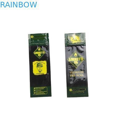 Shenzhen Tedarikçi Mini Poşet Altın Baskı Preroll Sigara 3 Fermuarlı Torbalı Yan Mühür Kılıfı