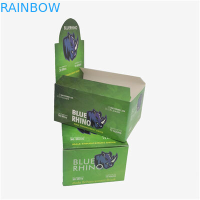 Çevre Dostu Ekran Kağıt Kutusu, Hediye Paketi Kutusu Rhino CBD Yağ Şişesi Enerji Barı Ambalaj kutusu
