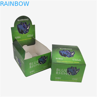 Çevre Dostu Ekran Kağıt Kutusu, Hediye Paketi Kutusu Rhino CBD Yağ Şişesi Enerji Barı Ambalaj kutusu