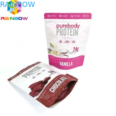 Toz için özel Baskılı Doypack kilitli ambalaj poşetleri alüminyum folyo gıda saklama çantası