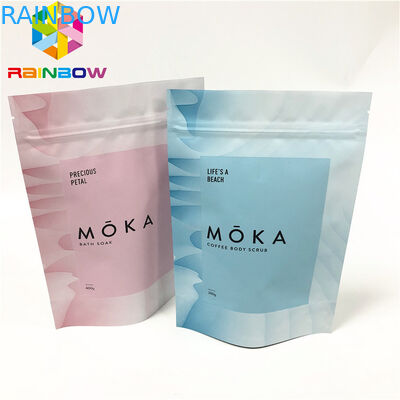 Vücut fırçalama ayağı kilitli kese yırtma çentikli yeniden kullanılabilir ambalaj çantası özelleştirilmiş poşetler