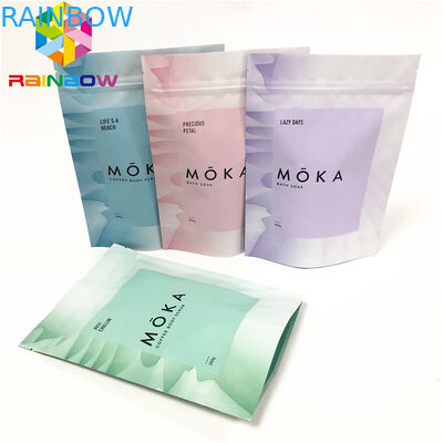 Vücut fırçalama ayağı kilitli kese yırtma çentikli yeniden kullanılabilir ambalaj çantası özelleştirilmiş poşetler