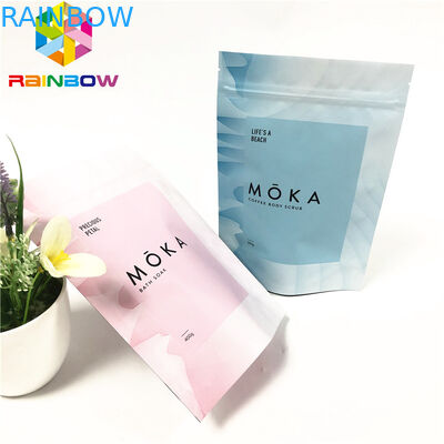 Vücut fırçalama ayağı kilitli kese yırtma çentikli yeniden kullanılabilir ambalaj çantası özelleştirilmiş poşetler