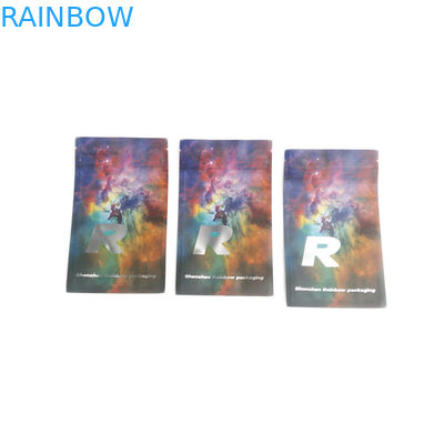 50mg 70mg 125mg Çocuk Korumalı Küçük Mylar Çanta Özelleştirilmiş Koku Korumalı Mat Şeker Kilitli Plastik Gıda Sakızları Şerit Torbalar