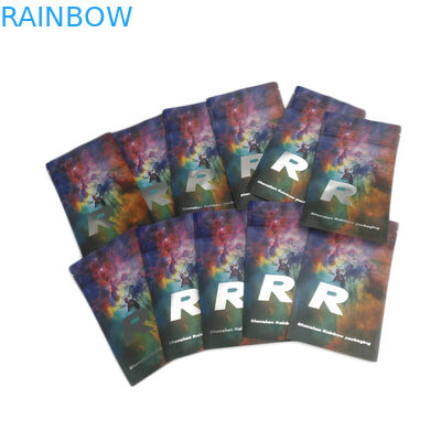 50mg 70mg 125mg Çocuk Korumalı Küçük Mylar Çanta Özelleştirilmiş Koku Korumalı Mat Şeker Kilitli Plastik Gıda Sakızları Şerit Torbalar