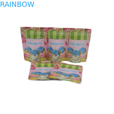 Özel Mini Parlak Folyo 1G 1 / 8oz 1 / 4oz 1 / 2oz 1oz Plastik Kilitli Kese Şeker Yapraklı Kurabiye Şeker Sakızları Paketleme Çantası