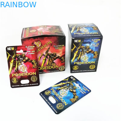 Özel yapılmış erkek geliştirme blister hapı ambalajı Pembe Pussycat kart kutusu