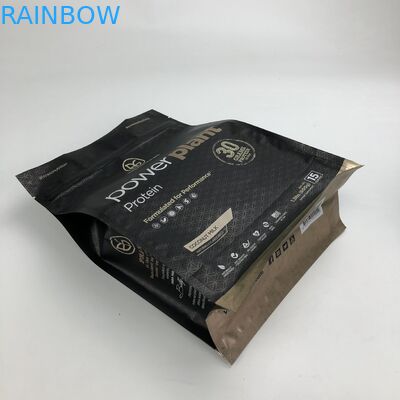 Düz Tabanlı 500g 1kg VMPET CMYK Protein Tozu Paketleme Torbaları