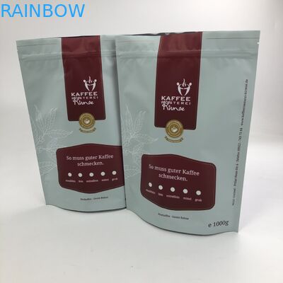 Özel Logo Rengi Açılıp Kapanabilir 1KG 500G Kaffee Şeker Ambalajı İçin Alüminyum Folyo Kilitli Torbalı kese