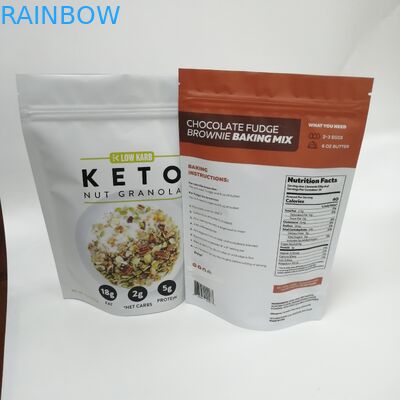 UV baskı alüminyum folyo lamine kese fermuarlı kilit somun granola foo ambalaj için ayakta çanta