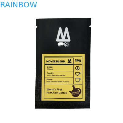 Şeker Kahve Çekirdeği Plastik Torba Baskı için Üç Taraflı Sızdırmazlık Torbası Düz ​​Kese Gıda Ambalaj Torbası