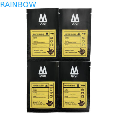 Şeker Kahve Çekirdeği Plastik Torba Baskı için Üç Taraflı Sızdırmazlık Torbası Düz ​​Kese Gıda Ambalaj Torbası