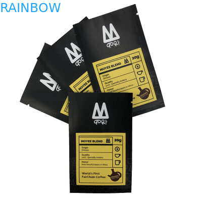 Şeker Kahve Çekirdeği Plastik Torba Baskı için Üç Taraflı Sızdırmazlık Torbası Düz ​​Kese Gıda Ambalaj Torbası