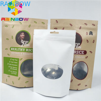 Kahverengi Kraft Kağıt CMYK VMPET Kilitli Stand Up Kılıfı