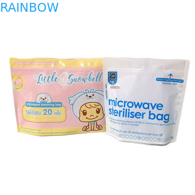 BPA Ücretsiz Yüksek Standart Steril Stand Up Plastik Bebek Maması saklama çantası Çanta Emzirme Nipeli Sterilizatör Torbaları