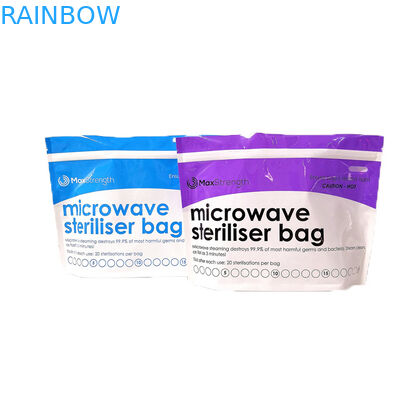 BPA Ücretsiz Yüksek Standart Steril Stand Up Plastik Bebek Maması saklama çantası Çanta Emzirme Nipeli Sterilizatör Torbaları