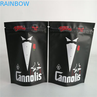 Özelleştirilmiş 3.5g Kurabiye Somunu Ot Stand Up Fermuarlı Kese Plastik Şeker Torbası 7g 18g 24g