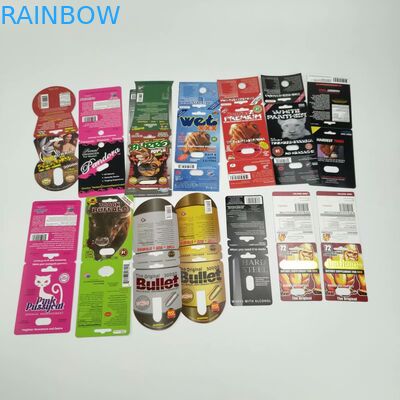 Gravnre Baskı RHINO 3D Plastik Blister Hap Kartı Mermi ile