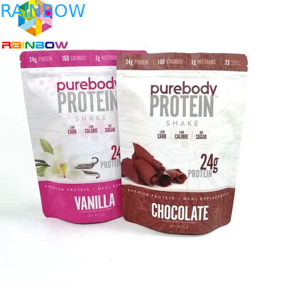 Plastik Yeniden Kullanılabilir VMPET Gravnre Baskı Stand Up Torbalar