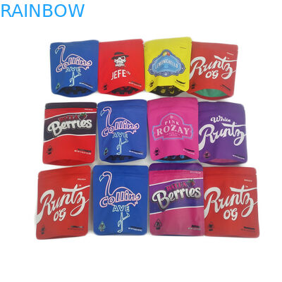 Yumuşak Dokunuş 3.5g Folyo Kilitli Plastik Torbalar Koku Geçirmez Mat 3.5g 7g Esrar Çerezler Jefe Ambalaj Mylar Çanta Özel