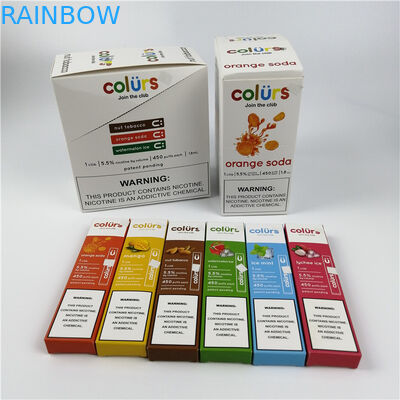 Vape Kalemler Cmyk Hologram Kağıt Kartı Blister Kutuları Sıcak Damgalama