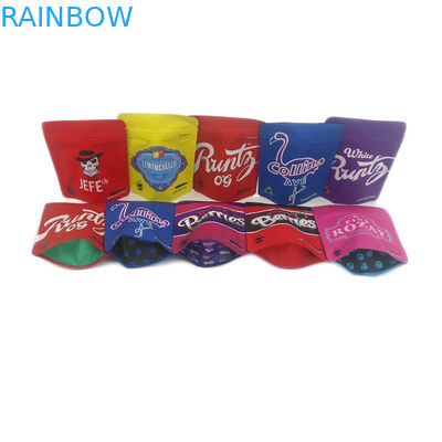 Özel baskılı fermuarlı kenevir ambalajı geri dönüştürülebilir çerezler paketleme çantası / Koku geçirmez kenevir tohumu paketleme çantası