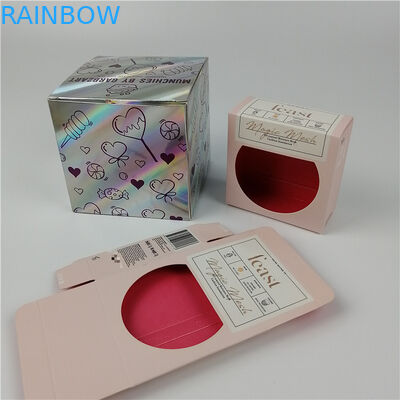 Temizle Pencere Pantone Renkli Holografik Kağıt Kutusu Mat Laminasyon