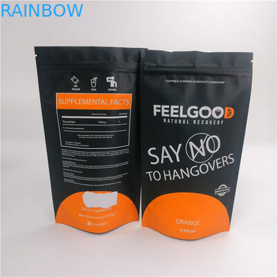 Snack Mylar 120mic Fermuarlı Daimi Torbalar 20 * 15 * 8cm Yiyecek İçin