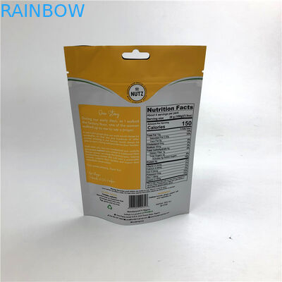 Atıştırmalık paketi paketleme için fermuarlı kese standı somun baskı paketleme çantası Zip Kilit Kılıfı