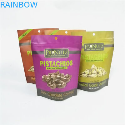 Matt Finishing Geri Dönüştürülebilir MOPP VMPET Stand Up Kilitli Torbalar