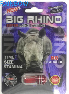 Geri dönüştürülebilir CMYK Rhino 69 3D Hap Paketleme Kartı