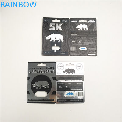 Parlak Yüzey 9x12cm Rhino Kapsül Blister Kağıt Kartları