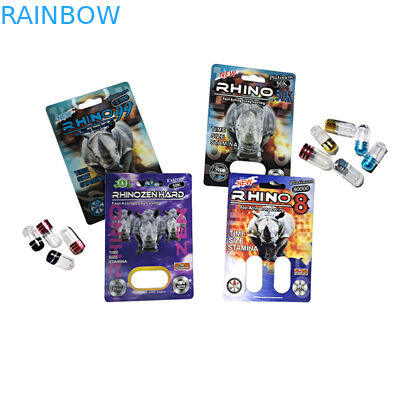 FX 9000 Rhino 7 SWAG Kapsül Mermi şeffaf plastik hap şişeleri için Metal Kapak Renkli Plastik Hap Şişeleri