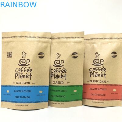 Pantone Renkli Kraft Kağıt MOPP VMPET 180 Mikron Stand Up Kılıfı