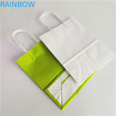 Kraft Kağıt CMYK 350gsm karton Kulplu Bakkal Alışveriş Torbaları