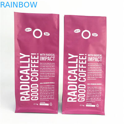 Alüminyum Folyo VMPET BPA içermeyen Yan Körüklü Torbalar 400ml Valfli