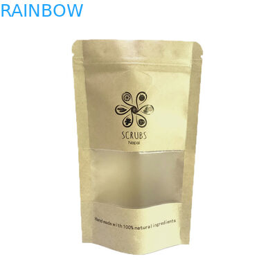 Kahve Paketleme için Kraft Kağıt Kahve Paketleme Torbaları Stand Up Torbalar