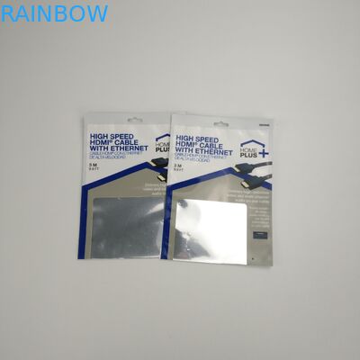 Özelleştirilmiş Üç Taraflı Mühürlü USB Kablosu Ambalaj Torbaları Plastik Torbalar Fermuarlı Kablosuz Kulaklık Paketleme