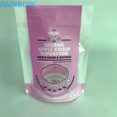 Parlak Yüzey Stand Up Ambalaj Torbaları Gıda Ambalajı için Pencereli Özel Torbalar