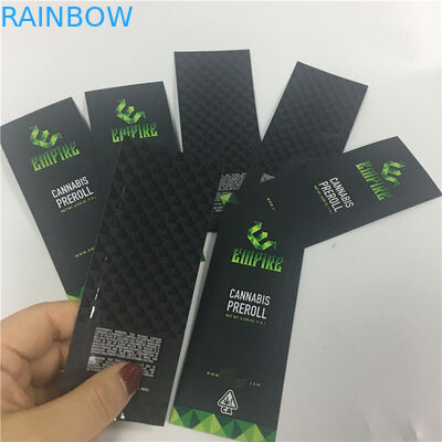 Dijital Baskı Preroll Parlak Ambalaj Mylar Torbaları Özelleştirilmiş Alüminyum Folyo Kokusu Korumalı Kilitli Puro Ortak Ambalajı