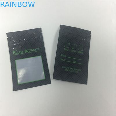 UV baskı KUSH PE Çocukların pencereli tütün poşetlerini açmasını önleyin