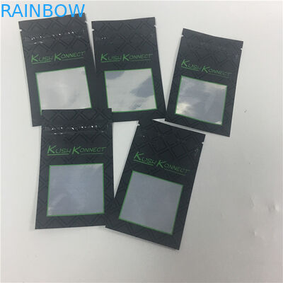 UV baskı KUSH PE Çocukların pencereli tütün poşetlerini açmasını önleyin