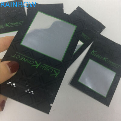 UV baskı KUSH PE Çocukların pencereli tütün poşetlerini açmasını önleyin