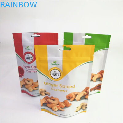 Mat Alüminyum Folyo Özel Kabul Edilen Fermuarlı Ayakta Torbalar