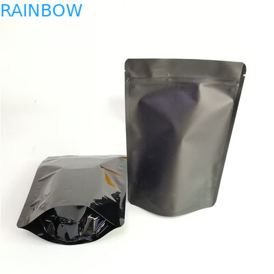 Mat veya Parlak Alüminyum Folyo Özel Kabul Edilen Fermuarlı Dik Torbalar