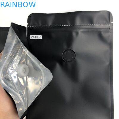 OEM Özel 250G Siyah Logo Boyutu Açılıp Kapanabilir Alüminyum Folyo, Kahve Çekirdeği Ambalaj Torbası İçin Gaz Alma Vanaları ile Ayakta