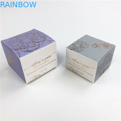 Uçucu Yağ Şişeleri İçin Kağıt Kutu Ambalajı Küçük Kutular Sıcak Folyo Beyaz Karton