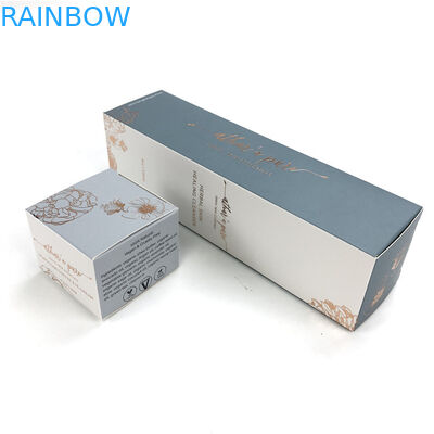 Uçucu Yağ Şişeleri İçin Kağıt Kutu Ambalajı Küçük Kutular Sıcak Folyo Beyaz Karton