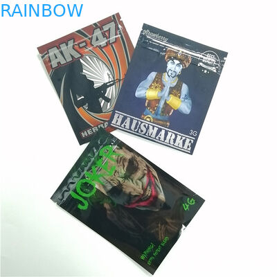 Cmyk 100microns Bitkisel Tütsü Paketleme Torbaları 4g